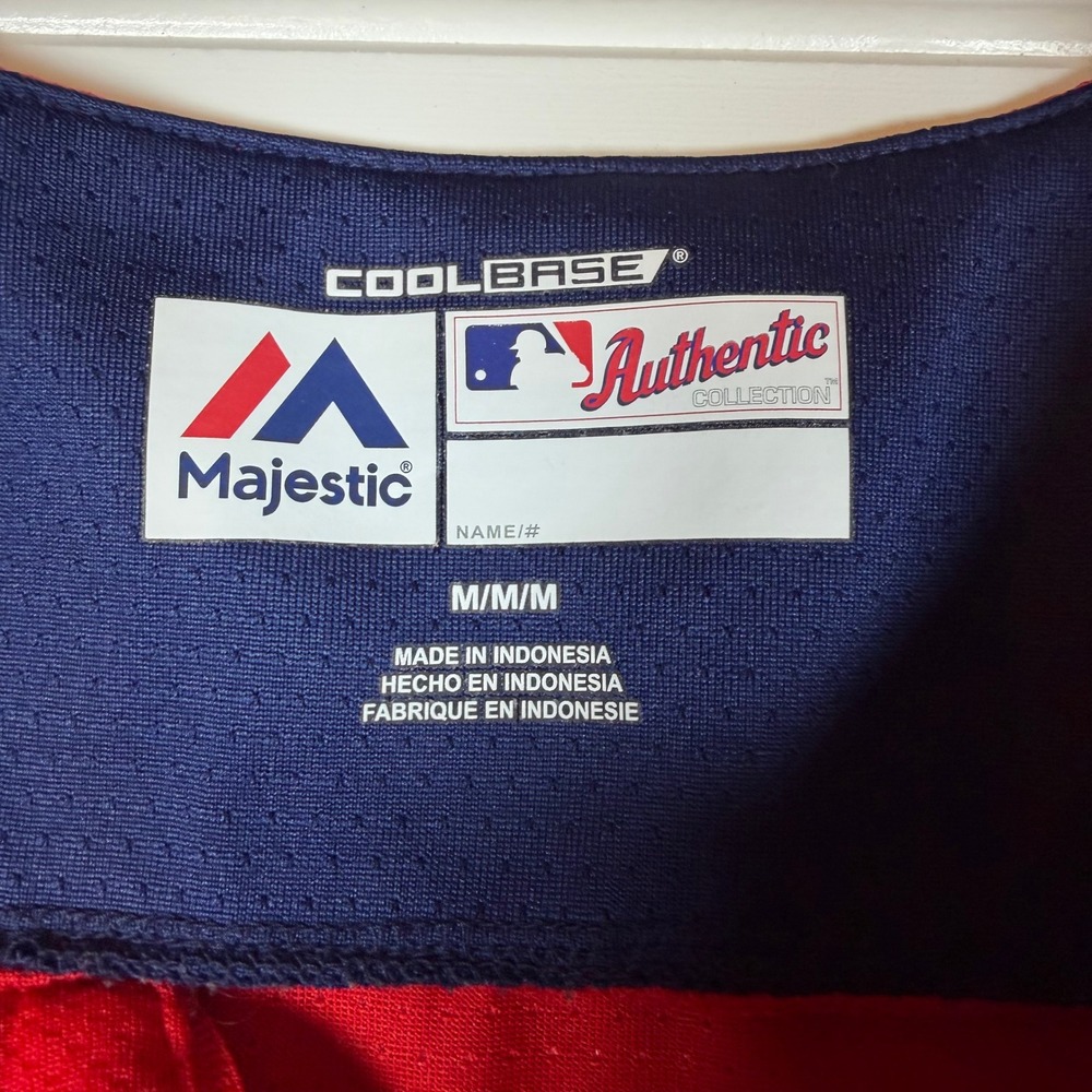 Majestic St. Louis Cardinals MLB Authentic Cool Base Red 1/4 Zip Jersey Mens M - Picture 3 of 6